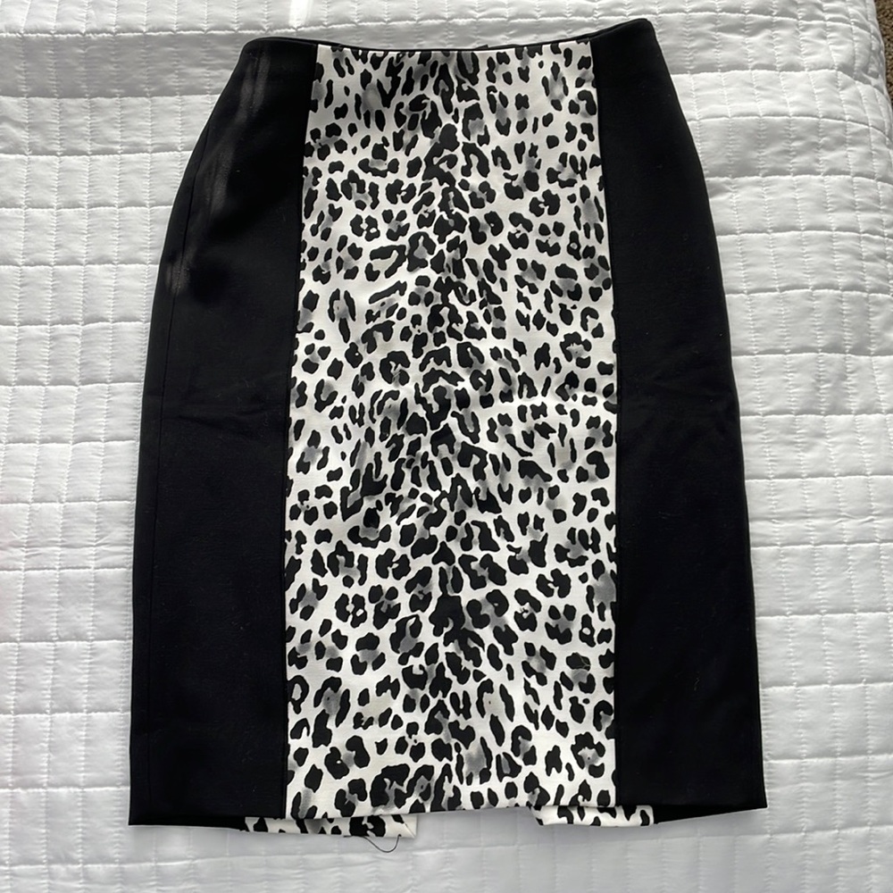 White House Black Market leopard pencil skirt